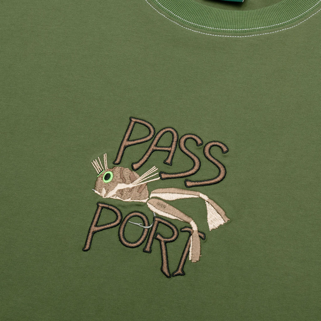 Pass~Port 'Frog Lure' T-Shirt (Dark Olive)