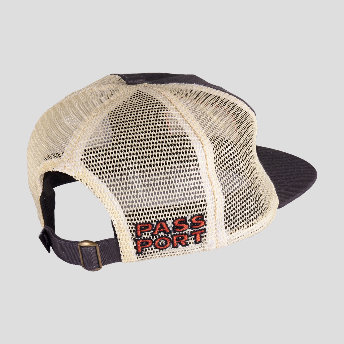 Pass~Port Skateboards: Brush Fire Workers Trucker Cap (Choc/Off White)