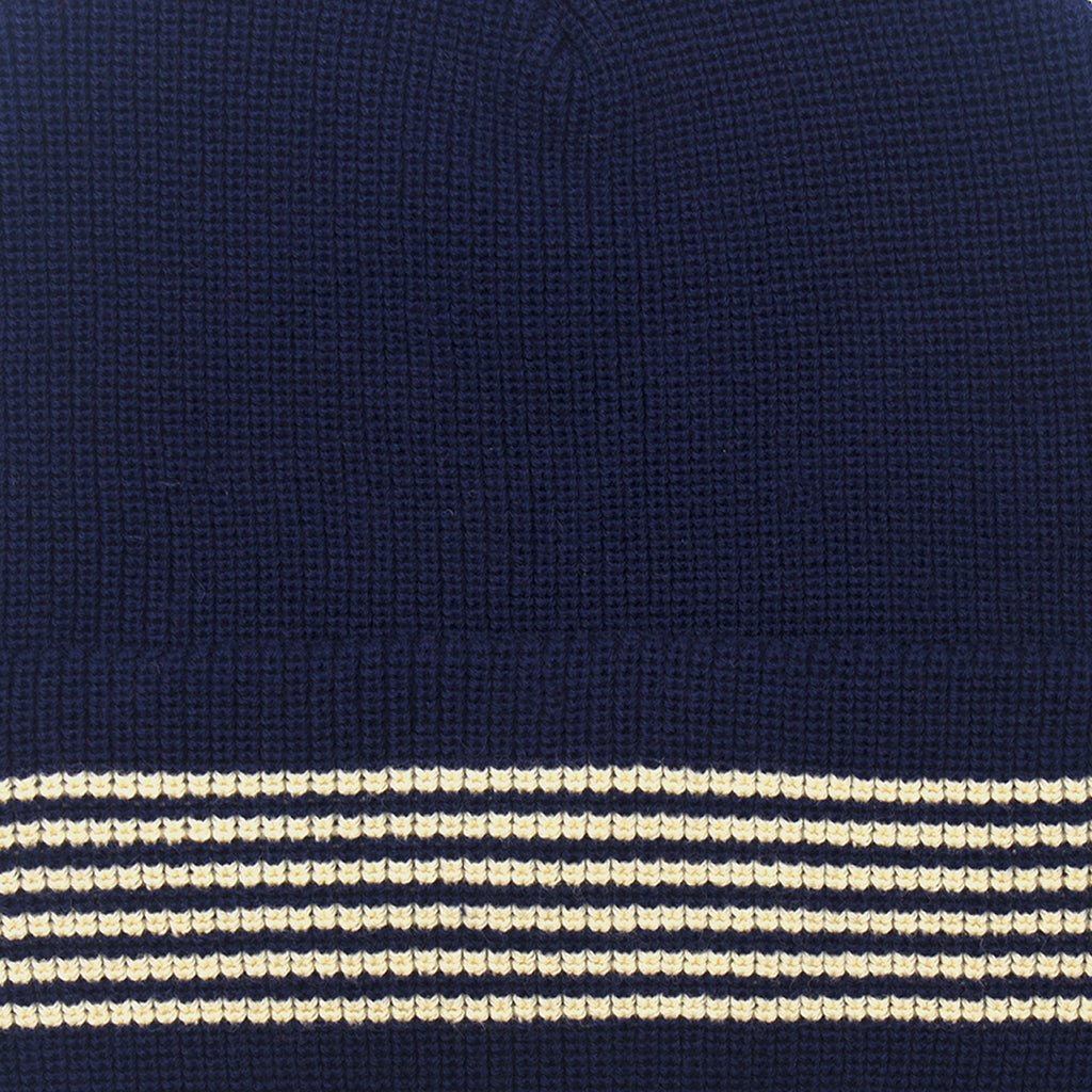 Pass~Port 'Organic Cotton Stripe Knit' Beanie (Navy/Cream)