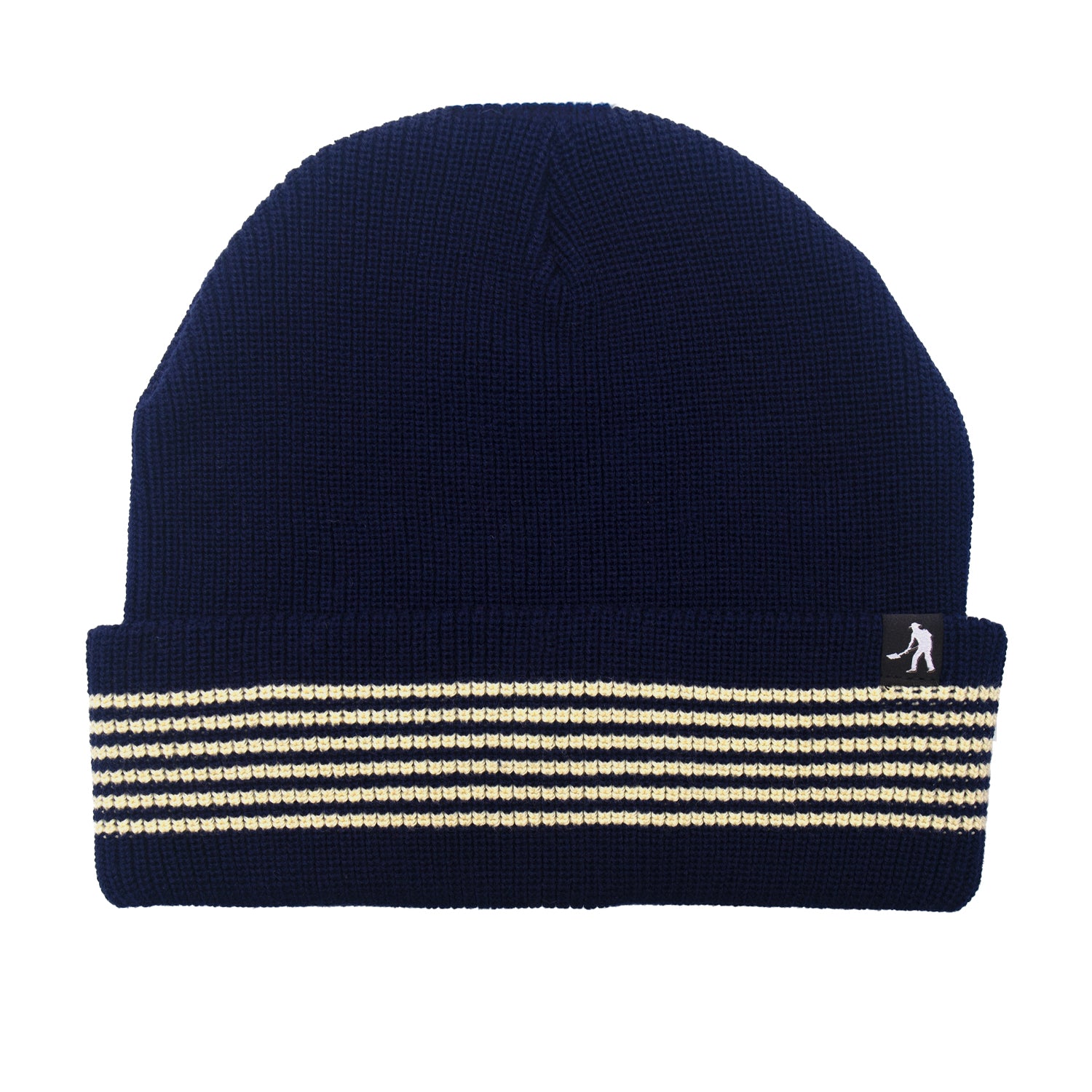 Pass~Port 'Organic Cotton Stripe Knit' Beanie (Navy/Cream)