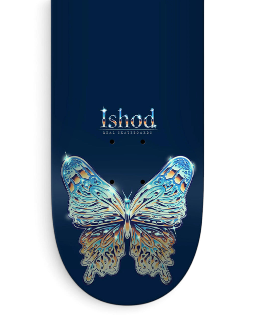 Real 8.25" 'Ishod Mariposa Chrome Redux Twin Tail' Deck (Navy)