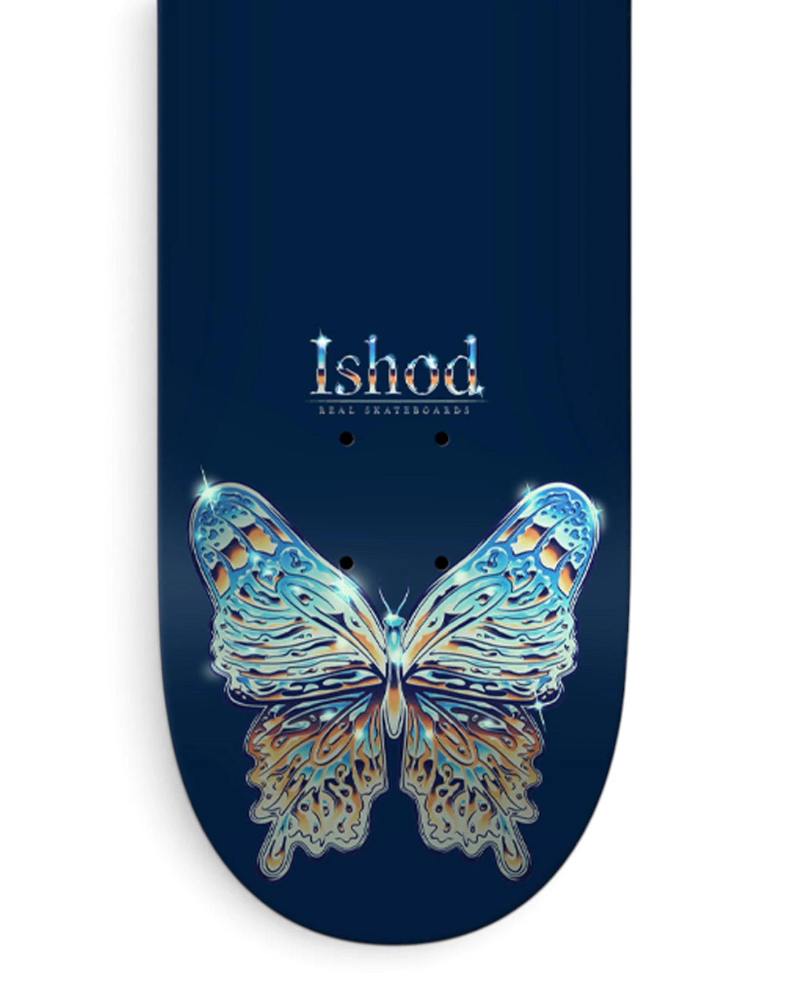 Real 8.25" 'Ishod Mariposa Chrome Redux Twin Tail' Deck (Navy)