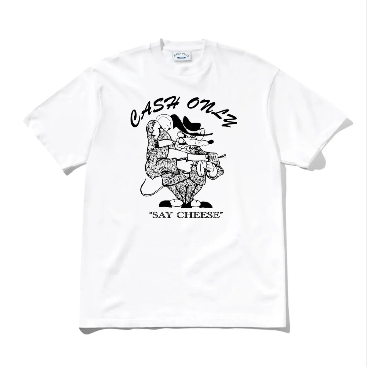 CASH ONLY Mobster Tee (White)
