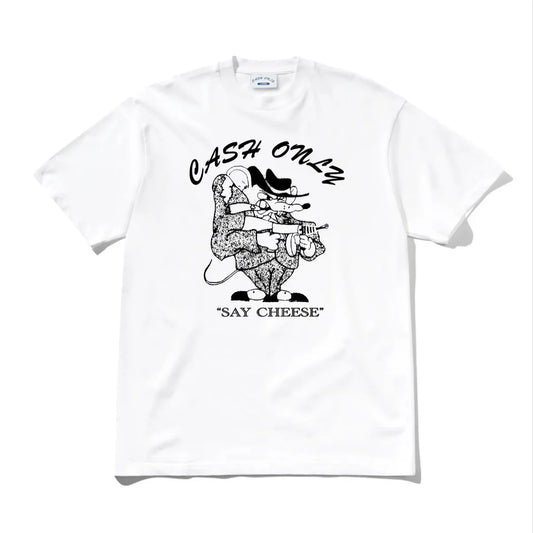 CASH ONLY Mobster Tee (White)