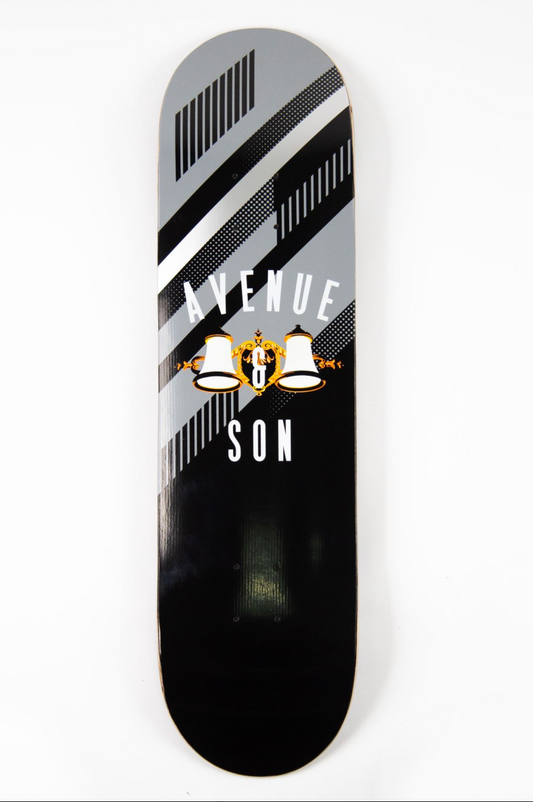 Avenue & Son "Lamp Logo Fiberglass" Deck (8.0) (Black)