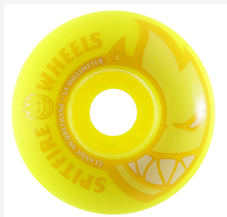 Spitfire Neon BigHead Yellow 54mm/99a Skateboarding Wheels