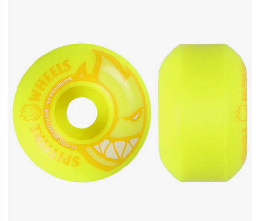 Spitfire Neon BigHead Yellow 54mm/99a Skateboarding Wheels