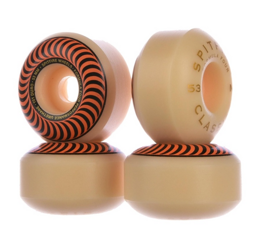 Spitfire Formula Four Classic Orange 53mm/101a Skateboarding Wheels