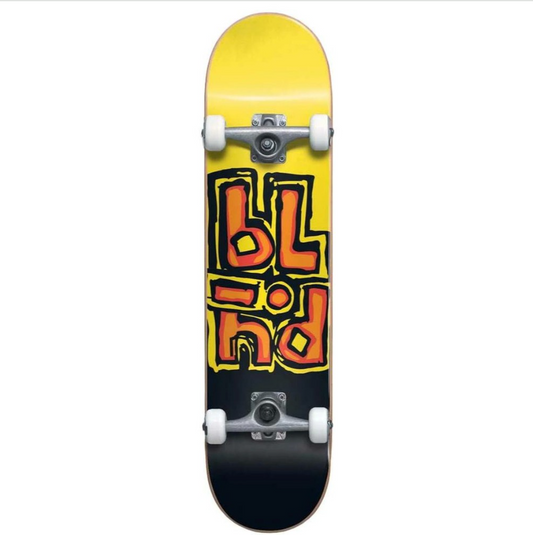 Blind OG Stacked W/ Soft Wheels Black/Yellow 7.5" x 31.1" Complete Skateboard