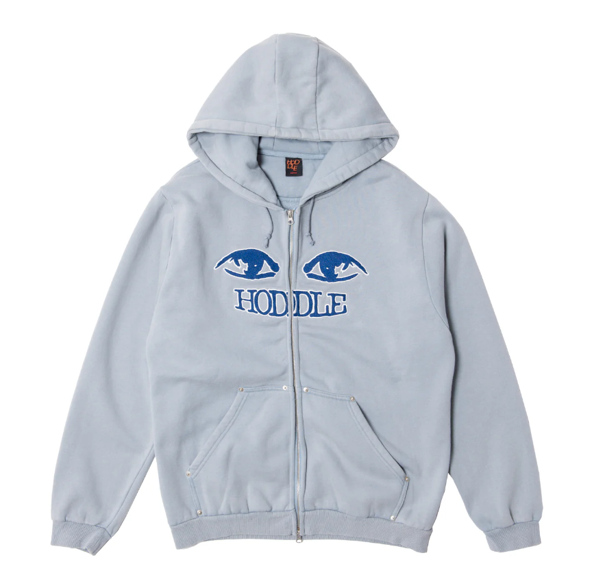 Hoddle: Watcher Zip Up Hood (Blue Wash)