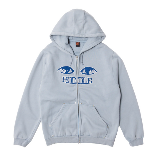 Hoddle: Watcher Zip Up Hood (Blue Wash)