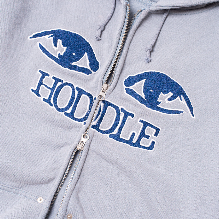 Hoddle: Watcher Zip Up Hood (Blue Wash)