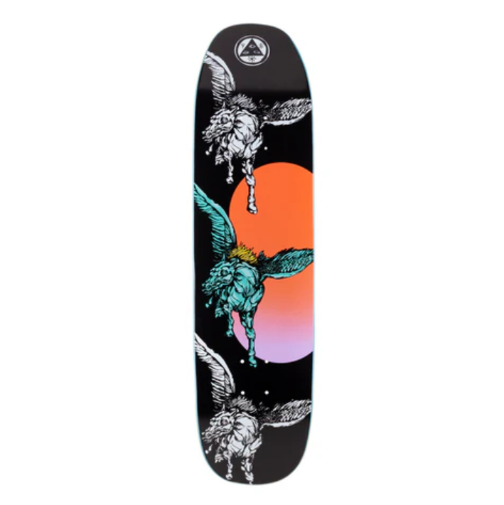Welcome Skateboards 8.25" 'Peggy On Son Of Moontrimmer' Deck (Black/Blue)