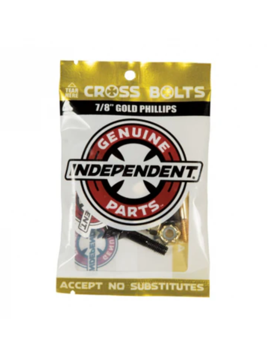 Independent Phillips Cross Bolts Hardware 1" Black/Gold