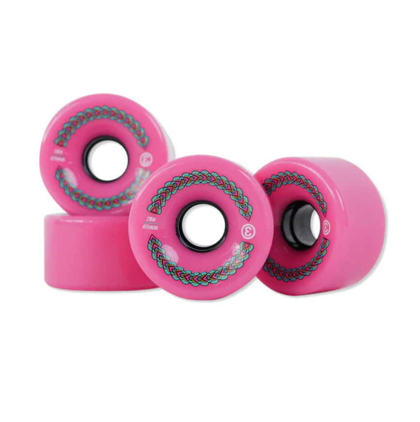 Preduce Pink Thai Pattern 78a Cruiser Wheels 65mm