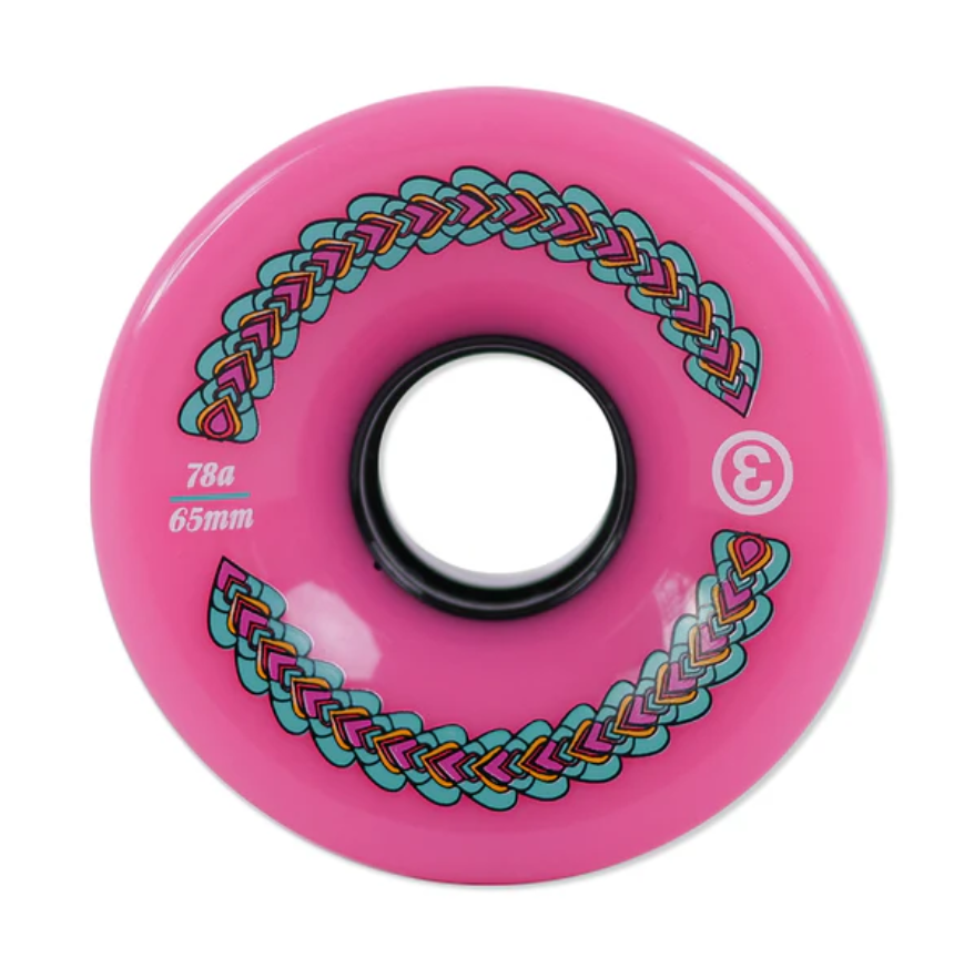 Preduce Pink Thai Pattern 78a Cruiser Wheels 65mm