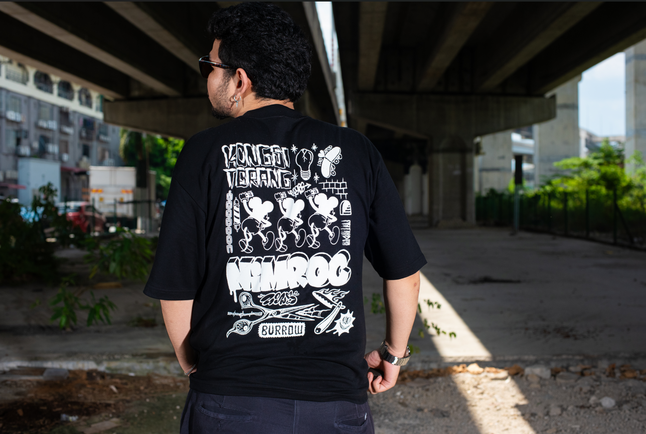 Burrow X Nimroc Kongsi Terang Tee (Black)