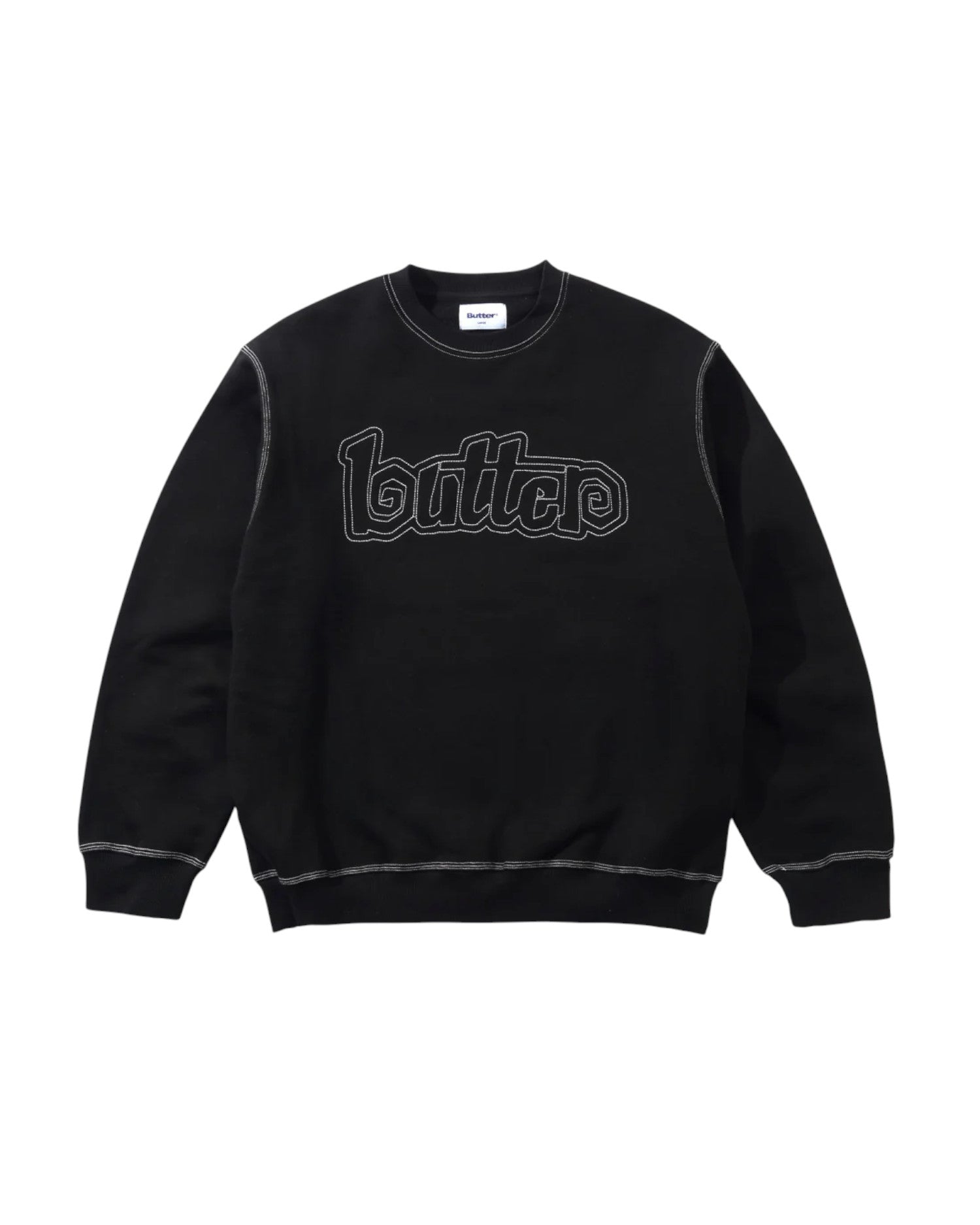 Butter Goods 'Swirl' Crewneck (Black)