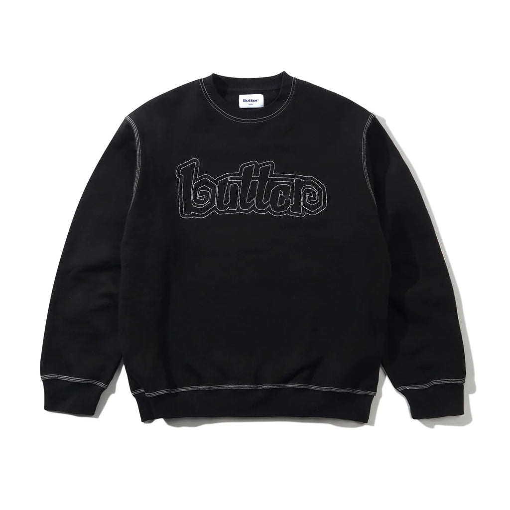 Butter Goods 'Swirl' Crewneck (Black)