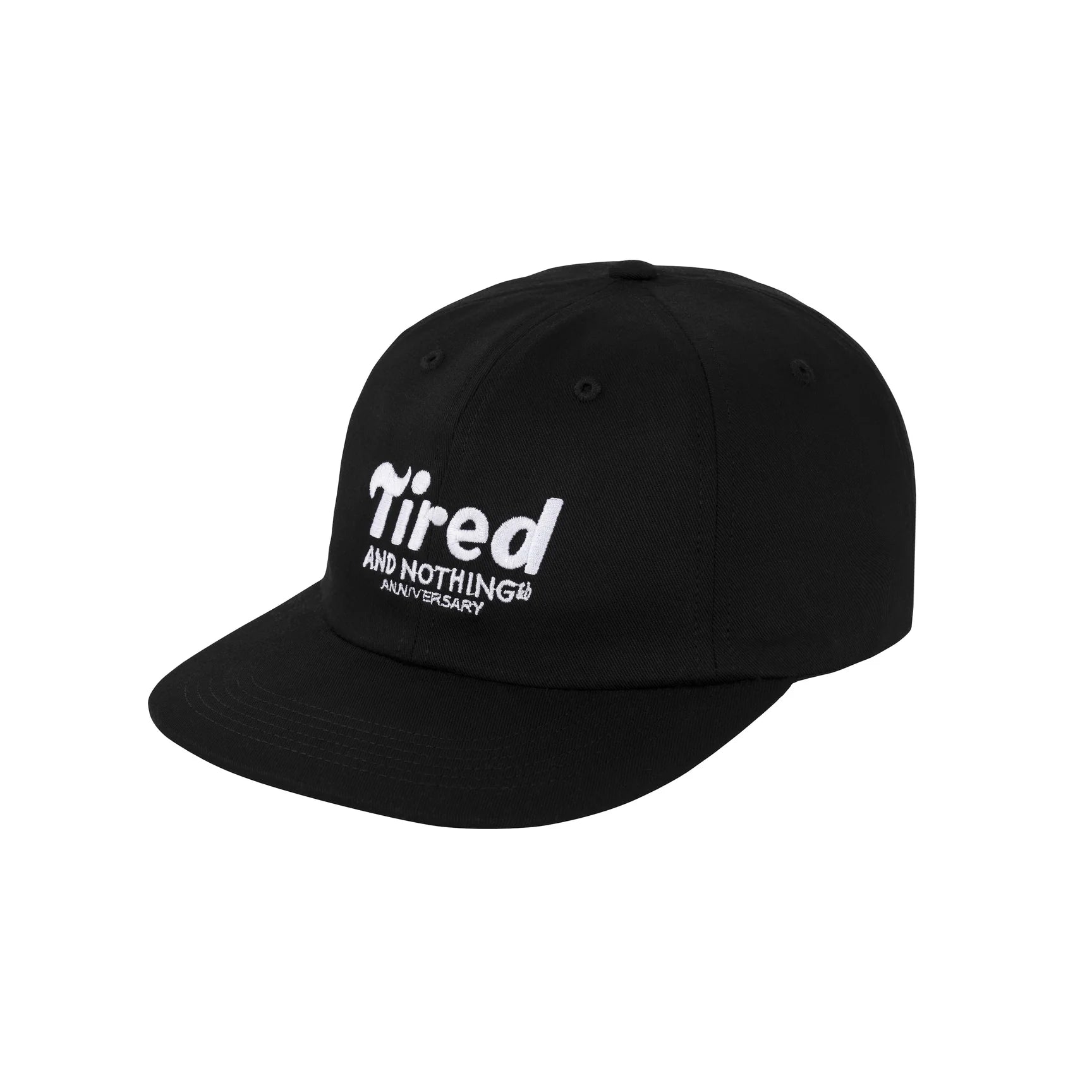 Tired Skateboards 'Nothing Th' 6 Panel Cap (Black)