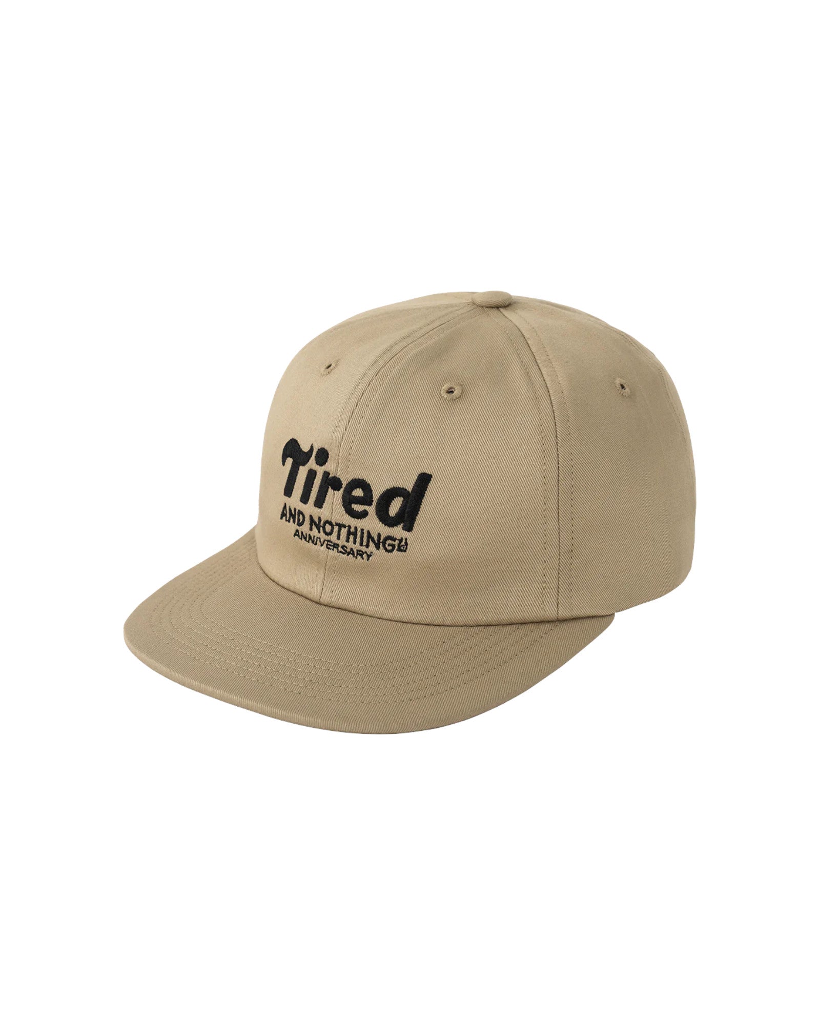 Tired Skateboards 'Nothing Th' 6 Panel Cap (Khaki)