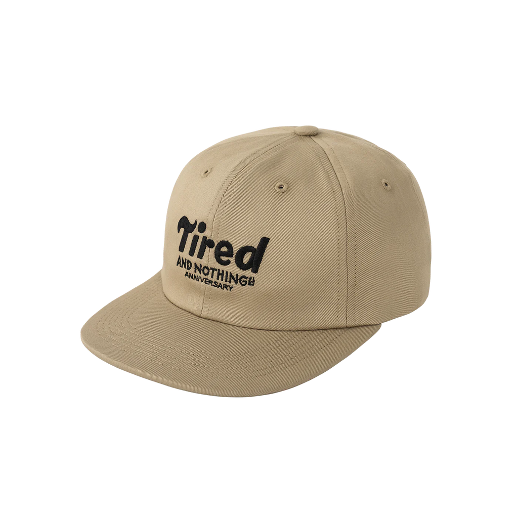 Tired Skateboards 'Nothing Th' 6 Panel Cap (Khaki)