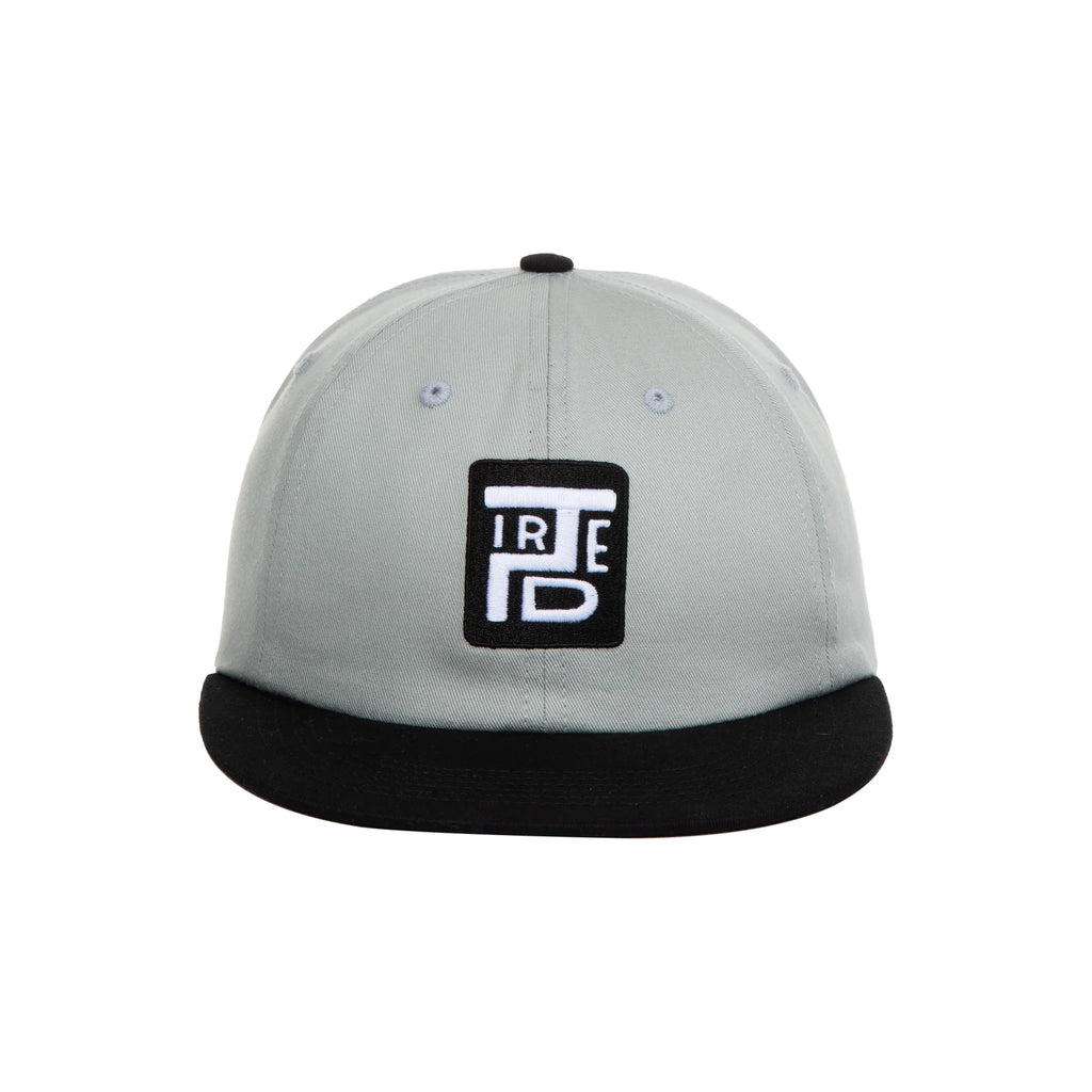 Tired Skateboards 'Stamp 2 Tone' 6 Panel Cap (Ash Black)