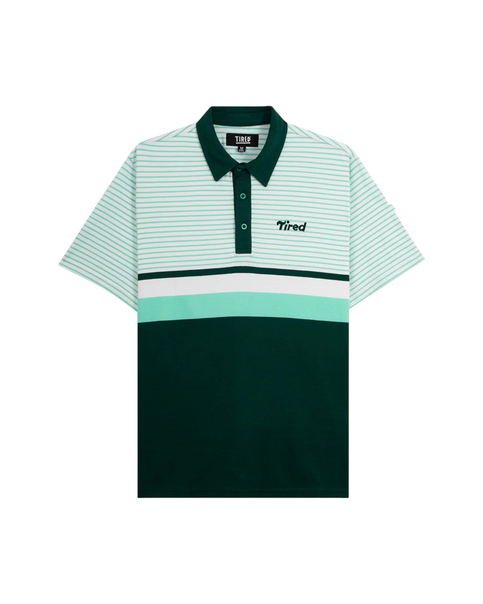 Tired Skateboards 'Summer' Polo (White/Green)