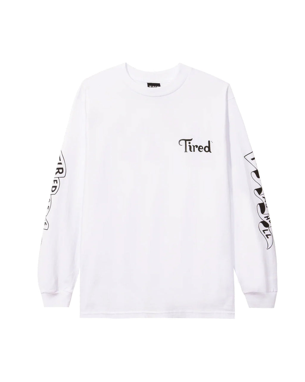 Tired Skateboards 'Tired As Hell' Long Sleeve T-Shirt (White)