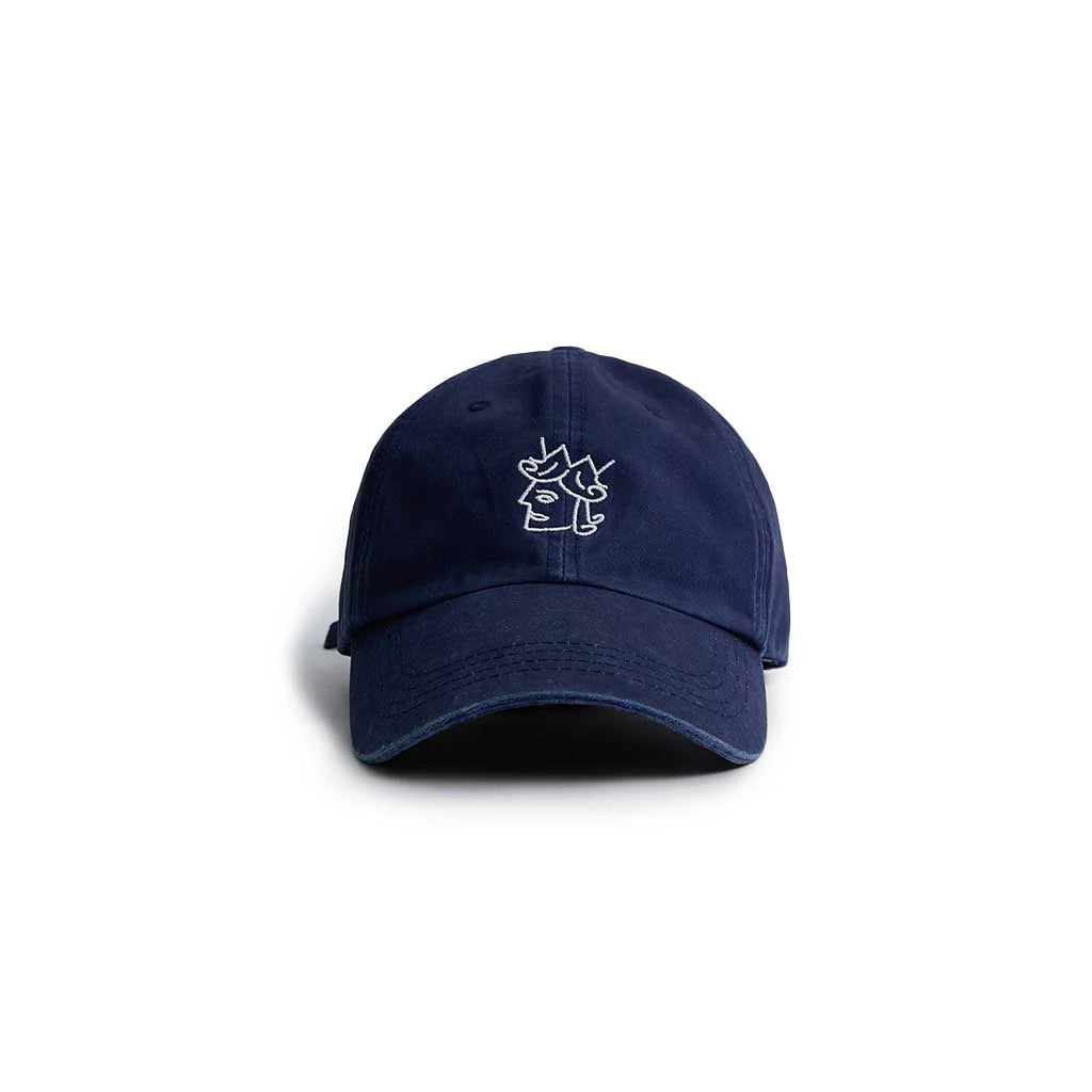 VICTORIA QUEENHEAD LOGO CAP WASHED NAVY