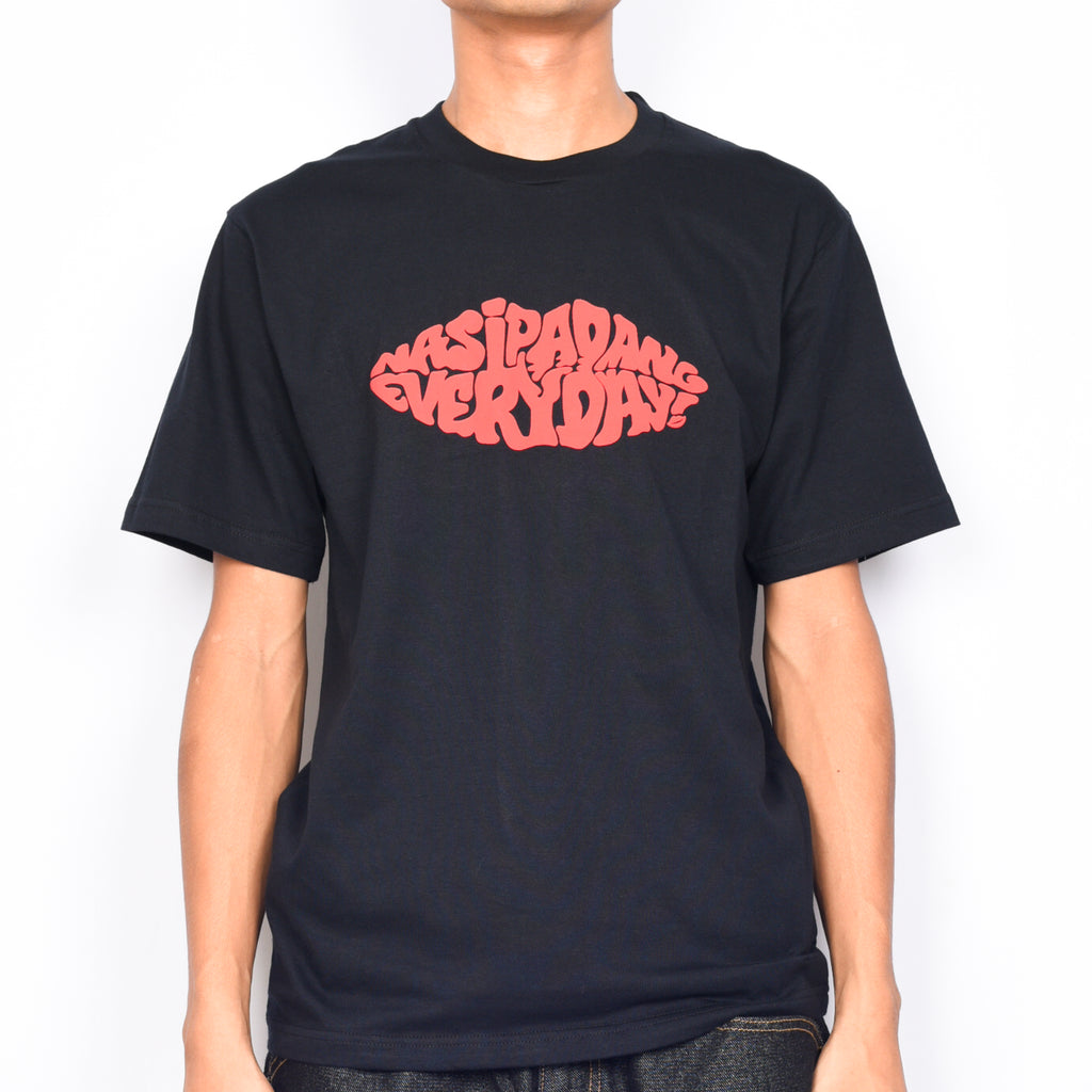 Nasi Padang Everyday 'Full Lips Logo' T-Shirt (Black/Red)