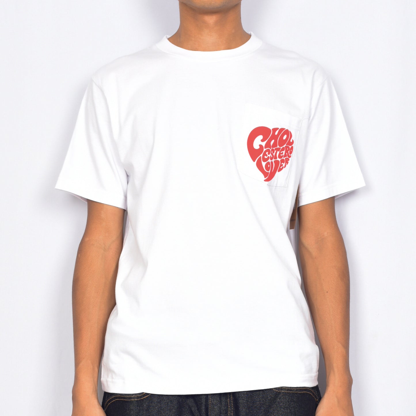 Nasi Padang Everyday "Cholesterolover" Pocket T-Shirt (White)