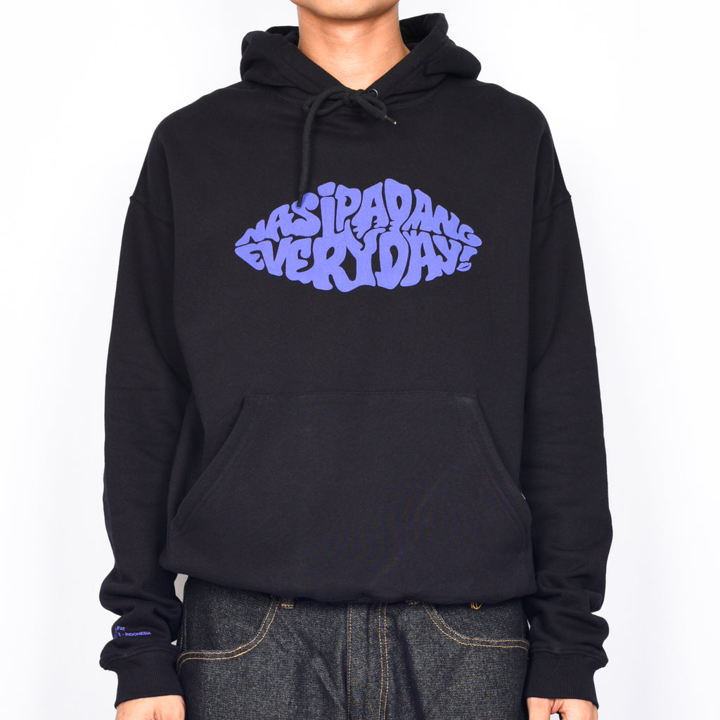 Nasi Padang Everyday 'Full Lips Logo' Hoodie (Black/Purple)