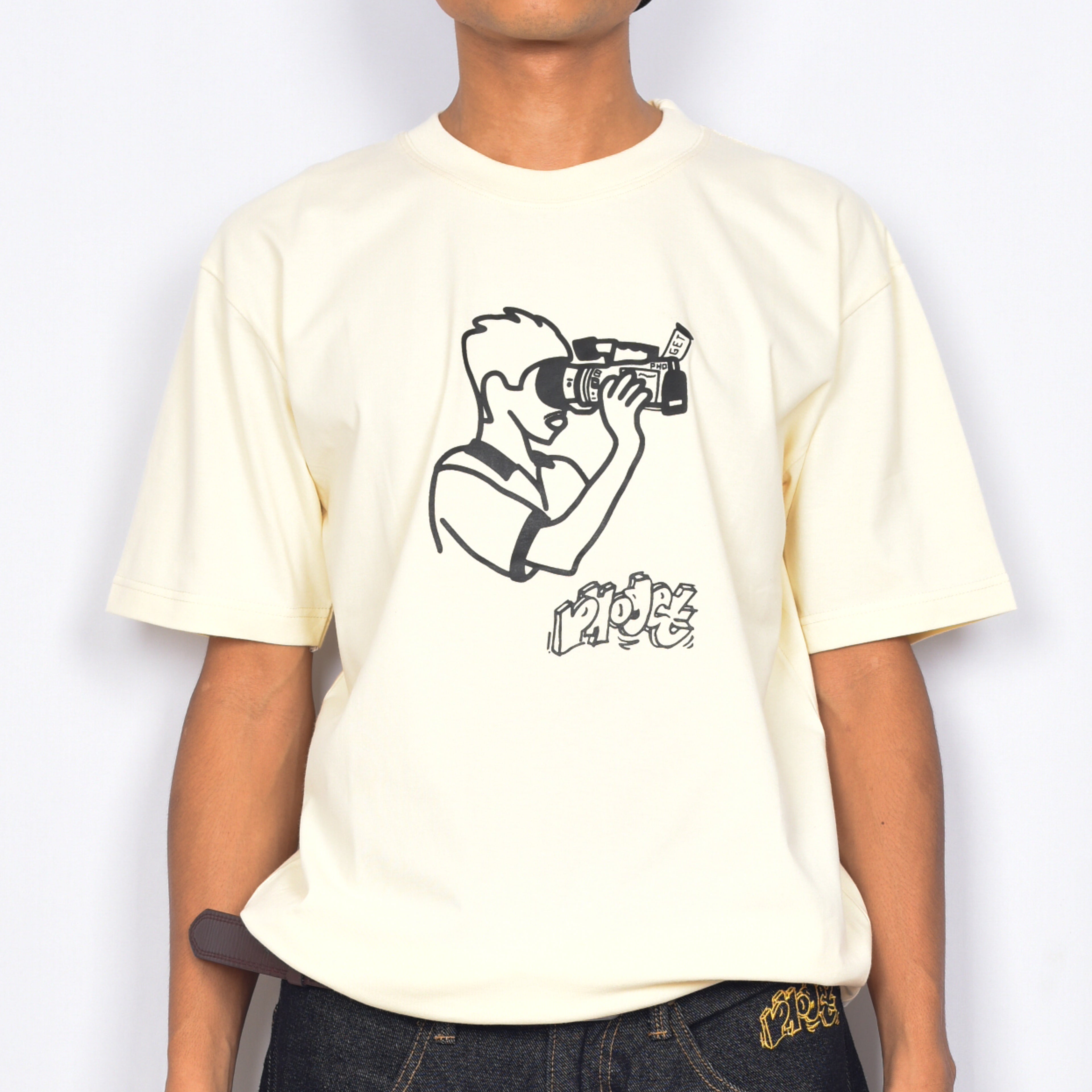 Phoget 'VX Graphic' T-Shirt (Cream)