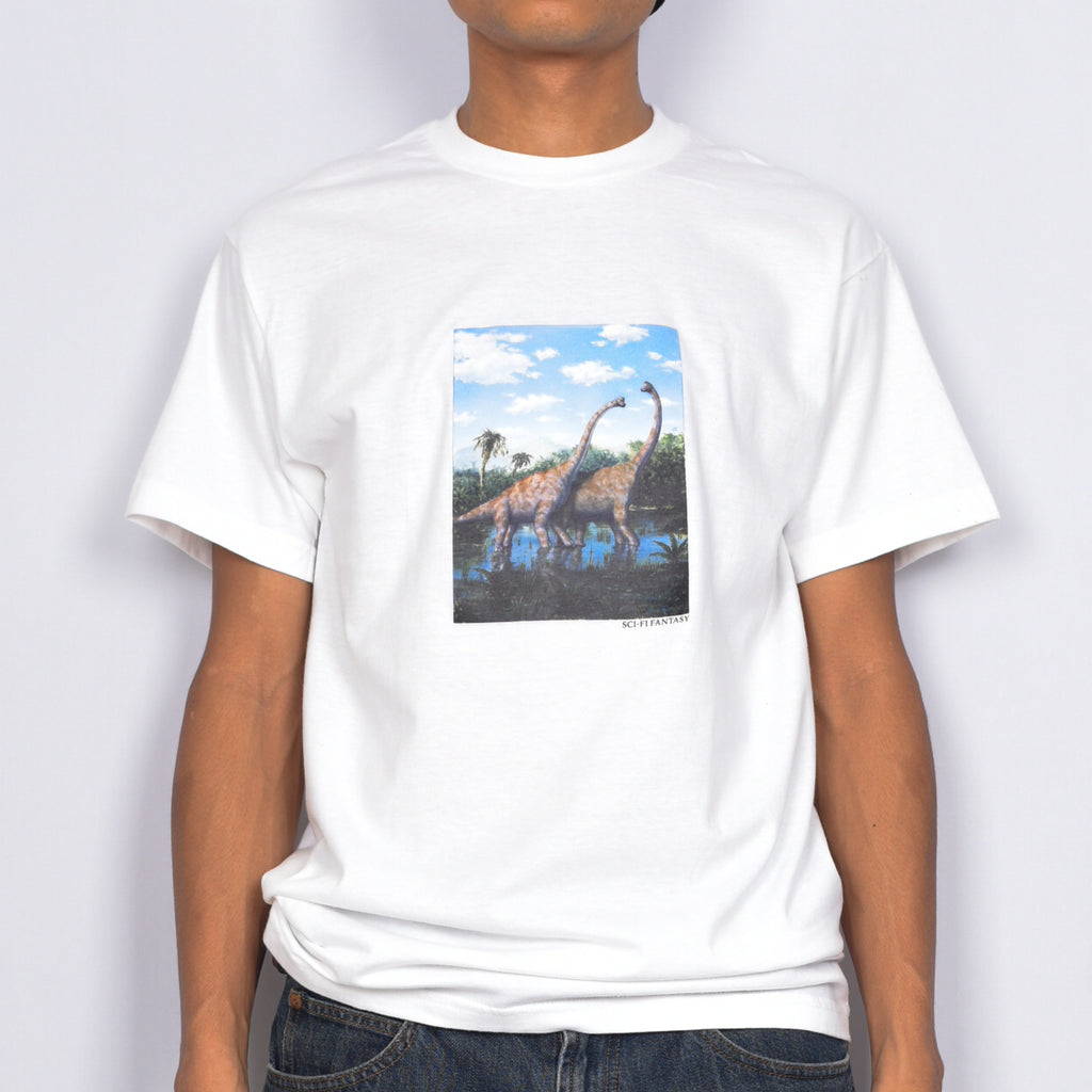 Sci-Fi Fantasy 'Dino' T-Shirt (White)