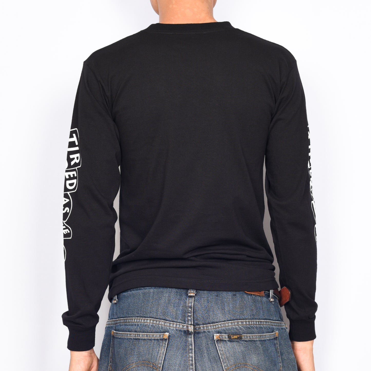 Tired Skateboards "Tired As Hell" Long Sleeve Shirt (Black)