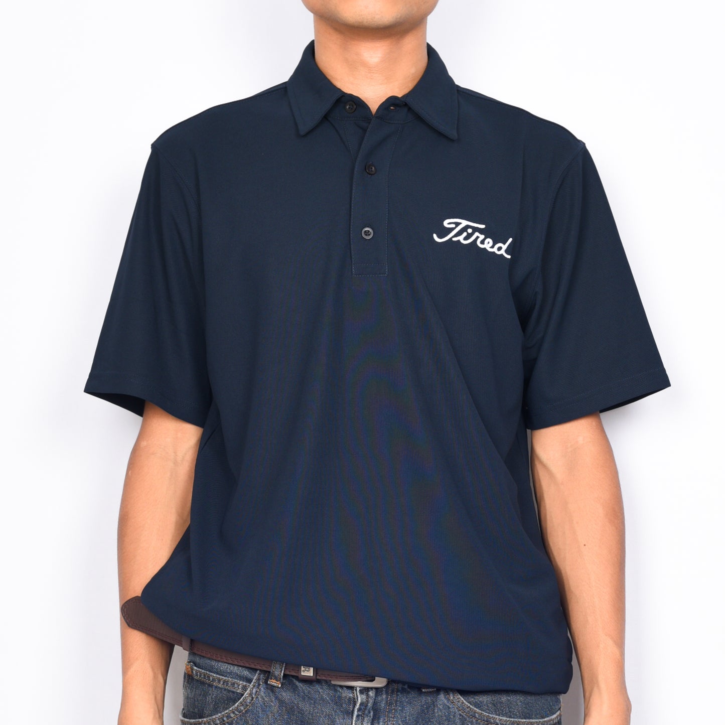 Tired Skateboards "Golf" Polo T-Shirt (Navy Blue)