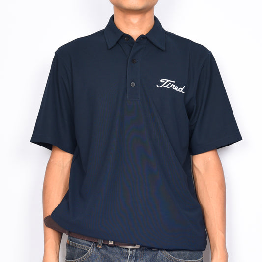 Tired Skateboards "Golf" Polo T-Shirt (Navy Blue)