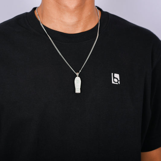 Manneq "Iced Out Old Skool" Necklace (Silver)