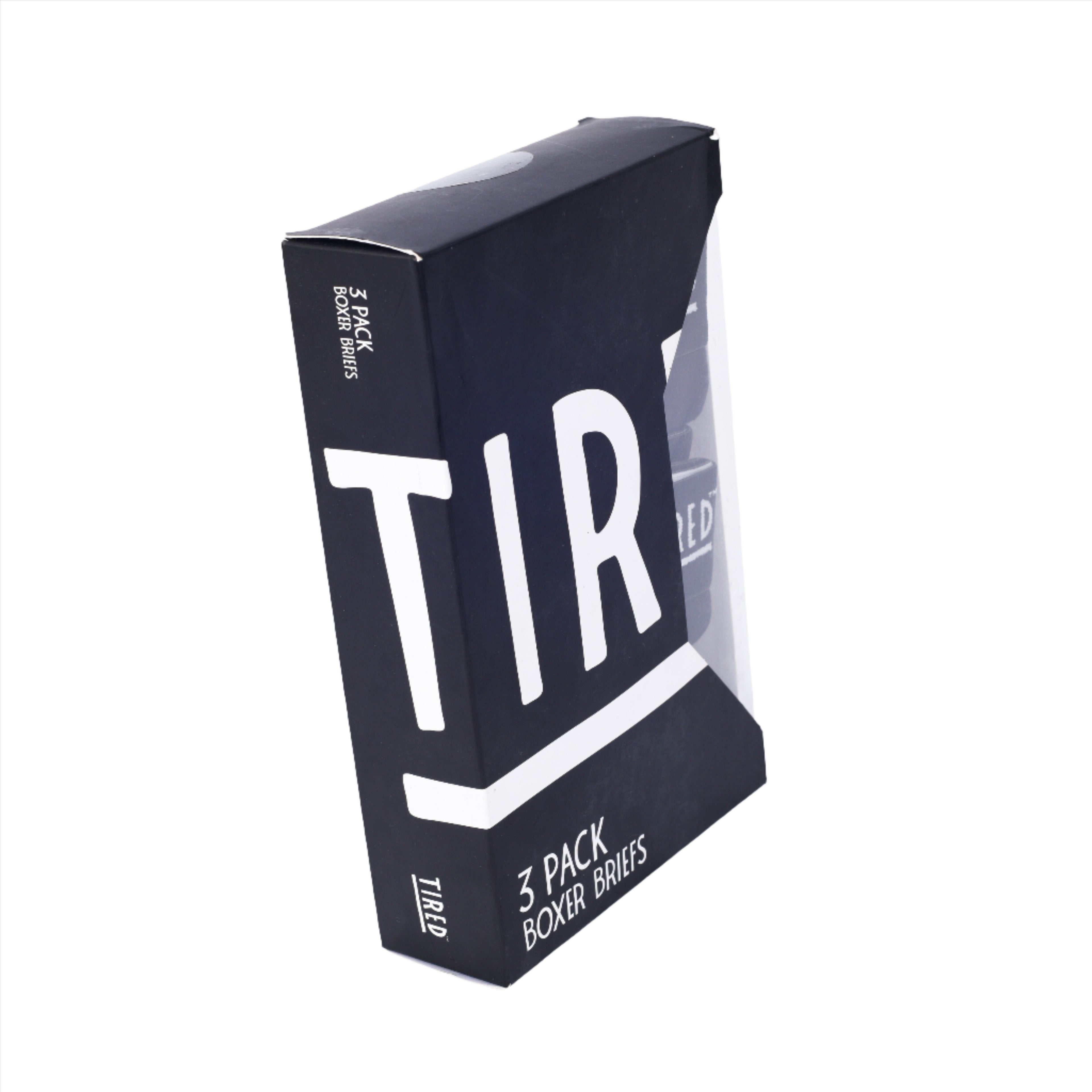 Tired Skateboards OG Logo 3 Pack Boxer Brief (Black)