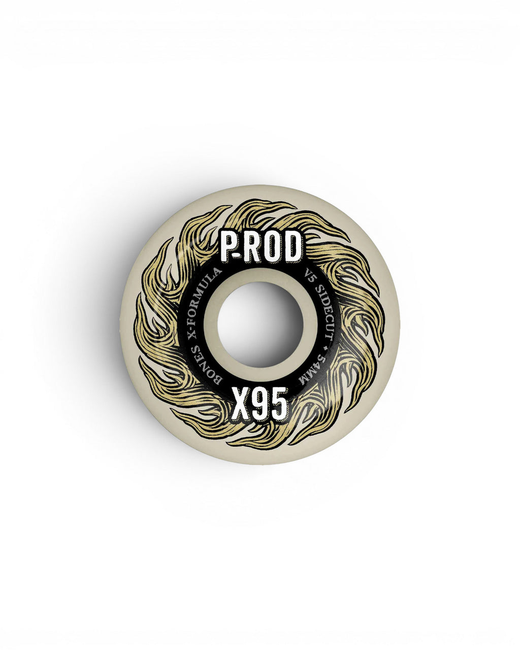 Bones 54mm (95A) P-Rod 'X95 V5 Sidecut' Wheels (White)