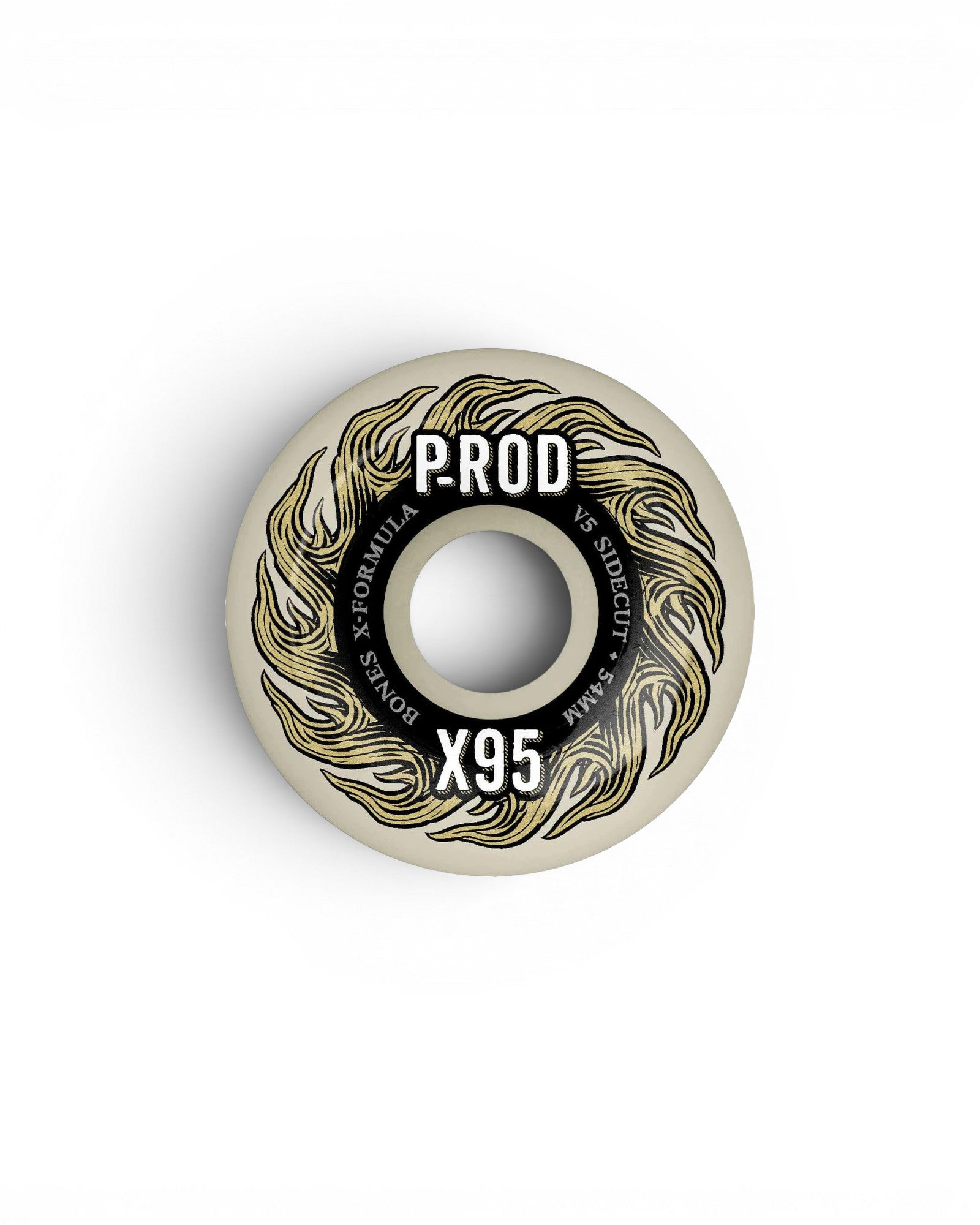Bones 54mm (95A) P-Rod 'X95 V5 Sidecut' Wheels (White)
