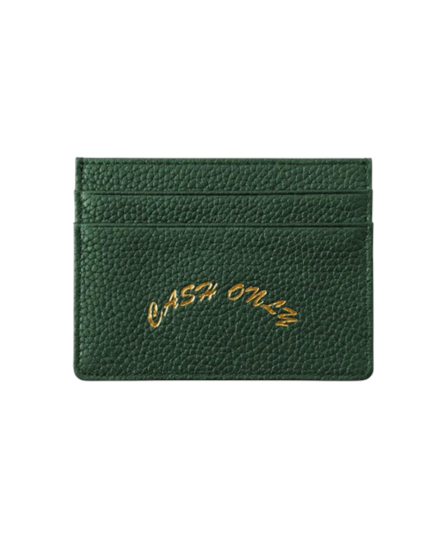 Cash Only Leather Card Holder (Emerald)
