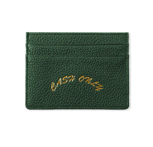 CASH ONLY Leather Card Holder (Emerald)