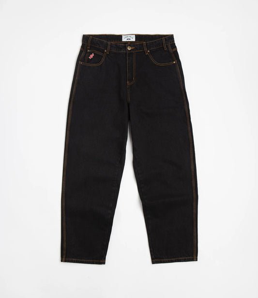 CASH ONLY Logo Baggy Denim Jeans (Washed Black)