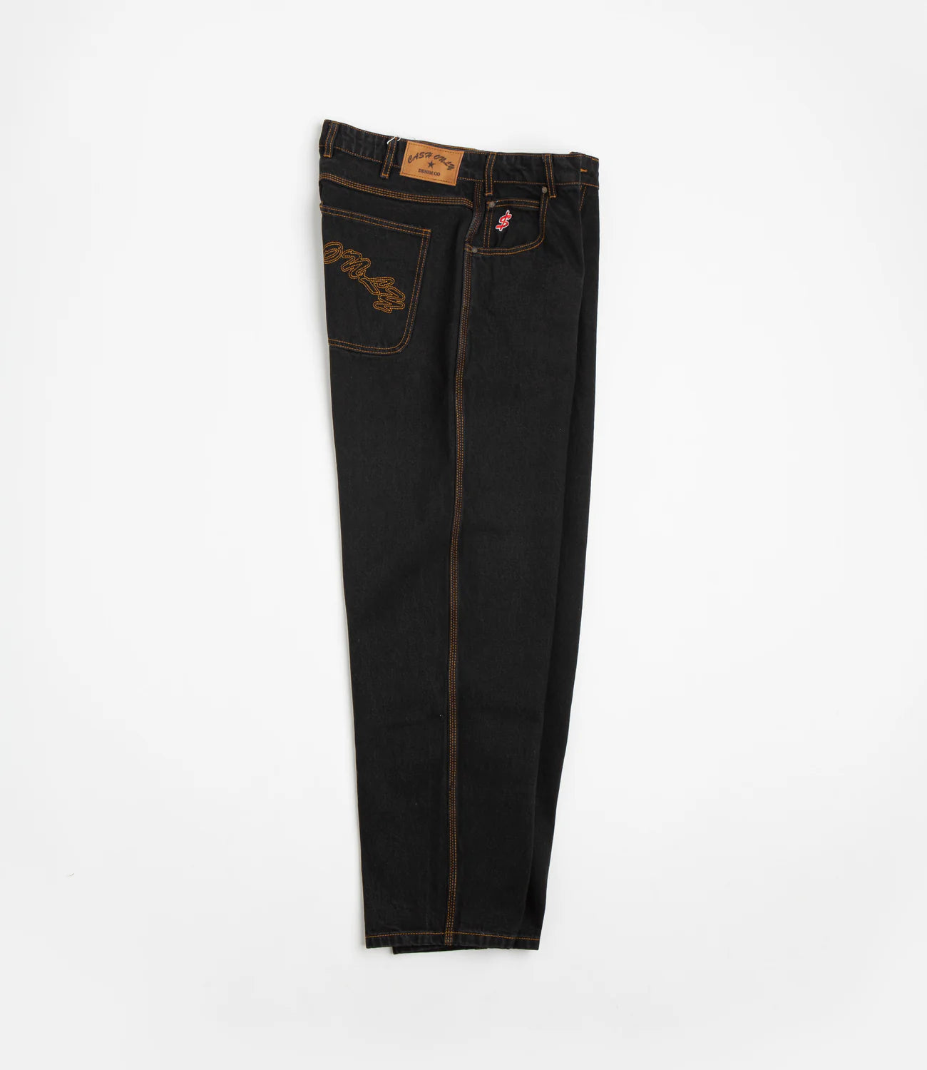 CASH ONLY Logo Baggy Denim Jeans (Washed Black)