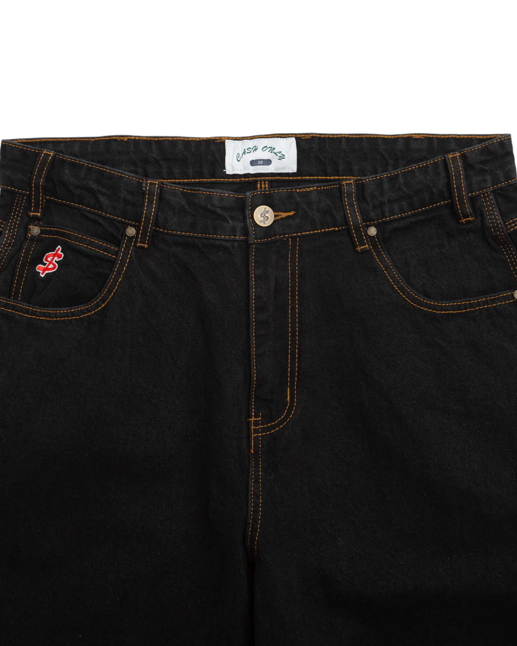 Cash Only 'Logo' Denim Jeans (Washed Black)