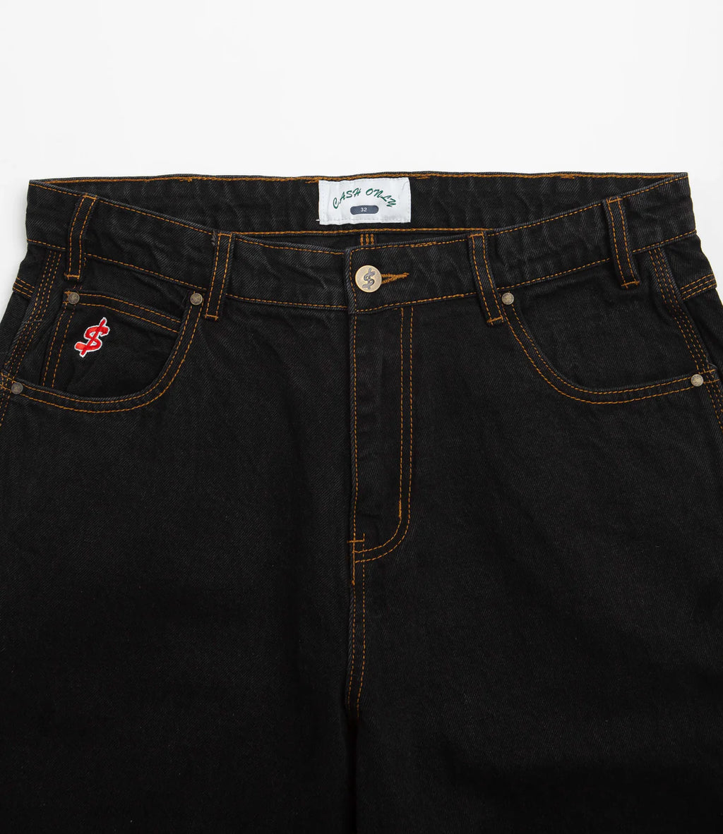 Cash Only 'Logo' Denim Jeans (Washed Black)