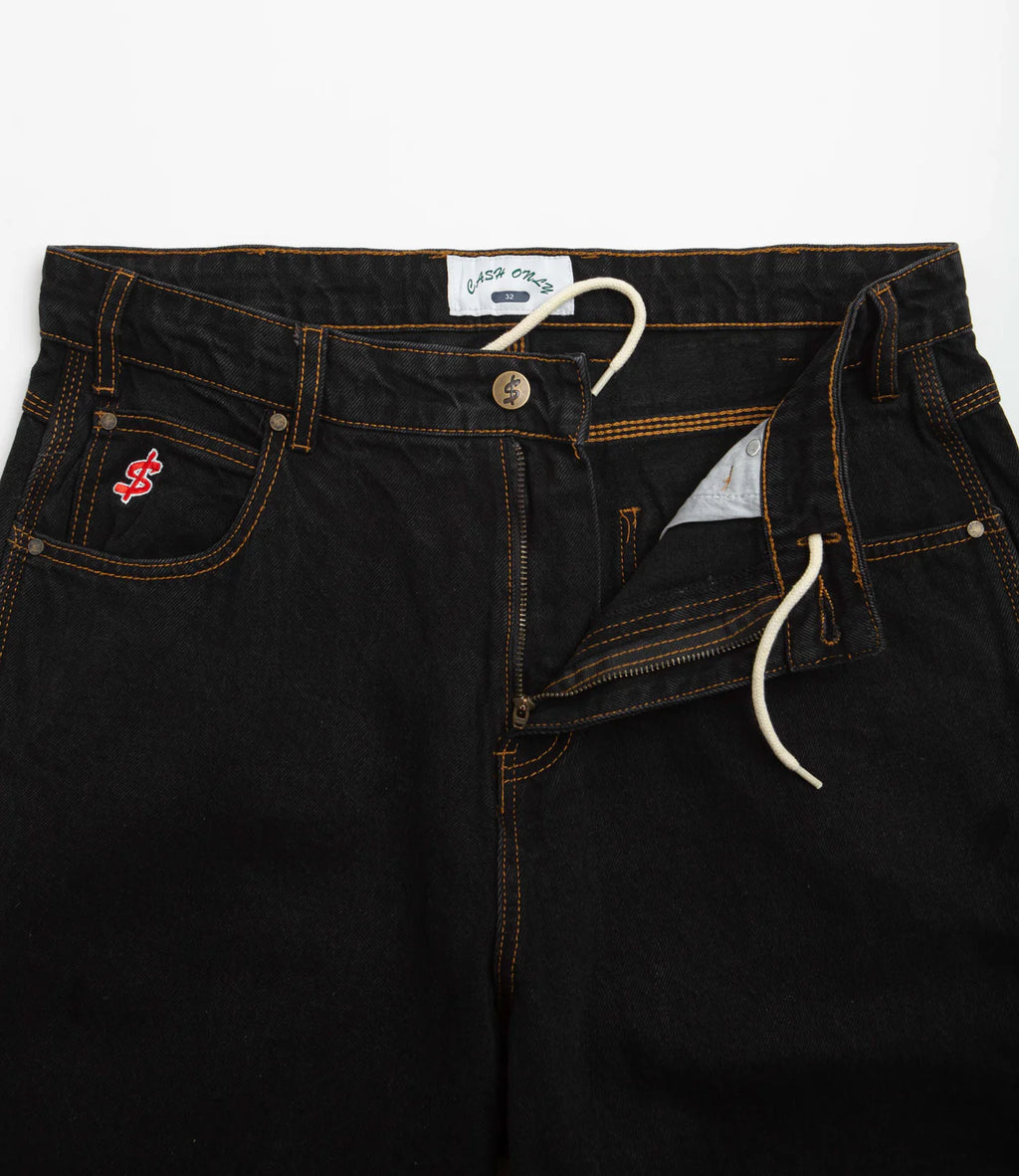 Cash Only 'Logo' Denim Jeans (Washed Black)