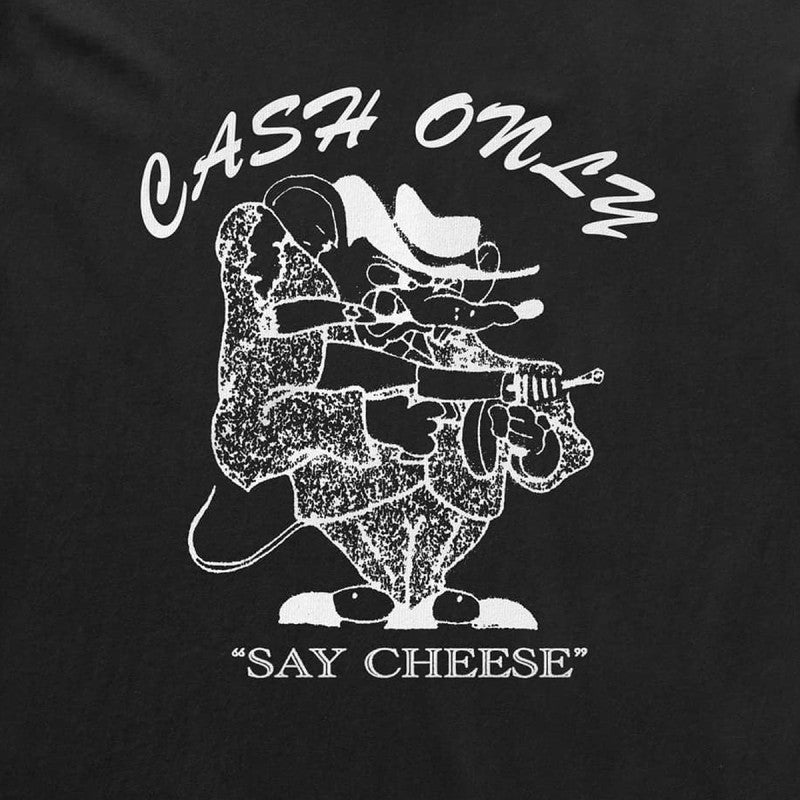 CASH ONLY Mobster T-Shirt (Black)